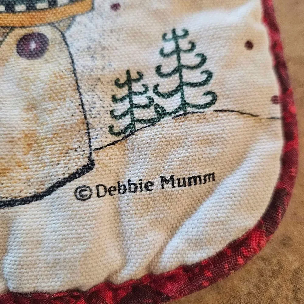 Debbie Mumm Joy to the World Christmas Hot Pad Holders Set of 2